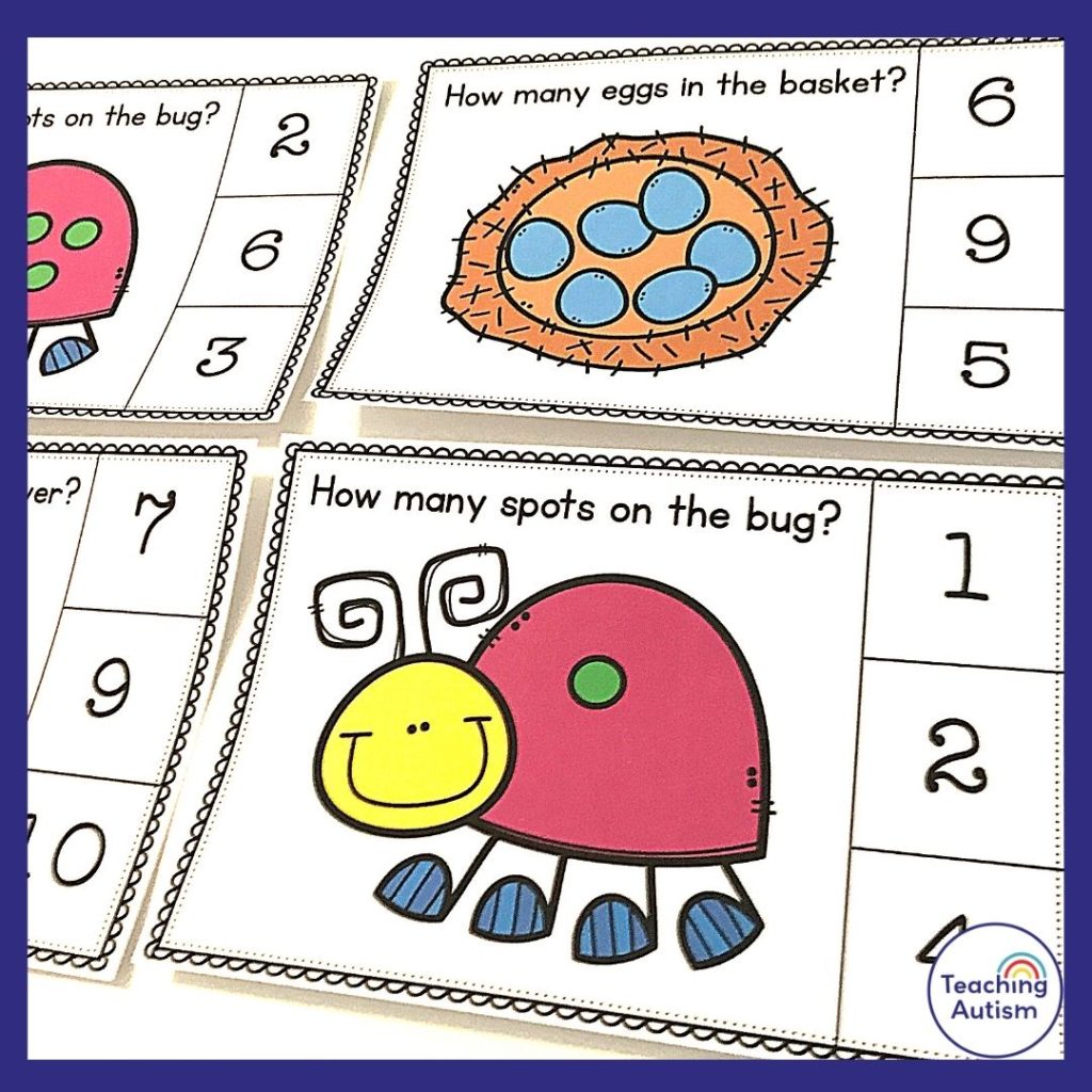Spring Counting Task Cards