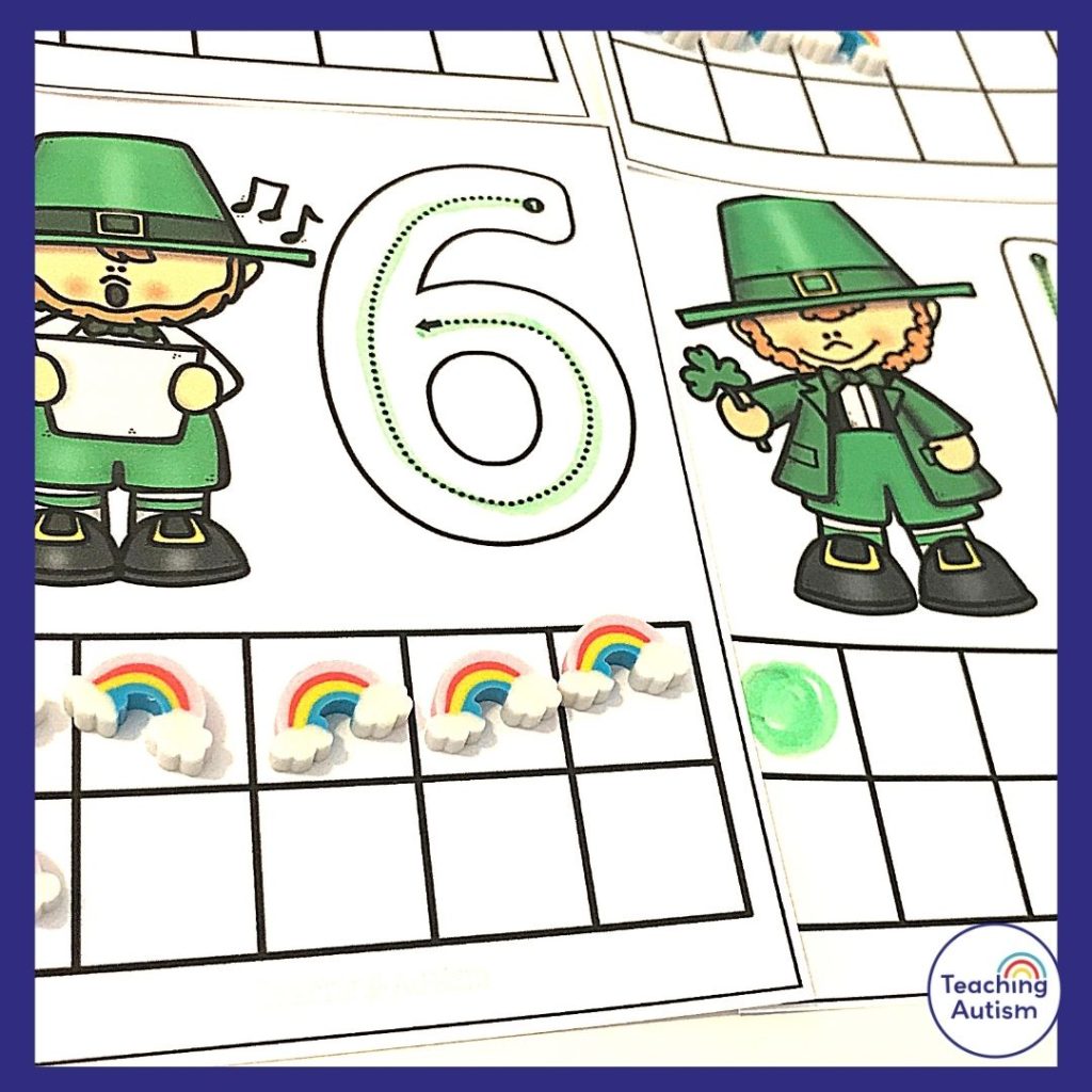 St Patrick's Day Ten Frame Task Cards