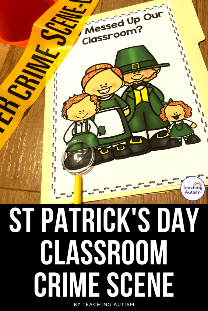 St Patrick's Day Classroom Crime Scene