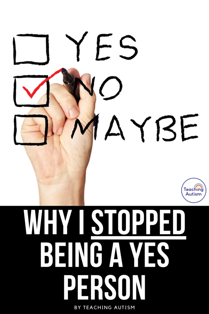 Stop Being a Yes Person! Teacher Edition