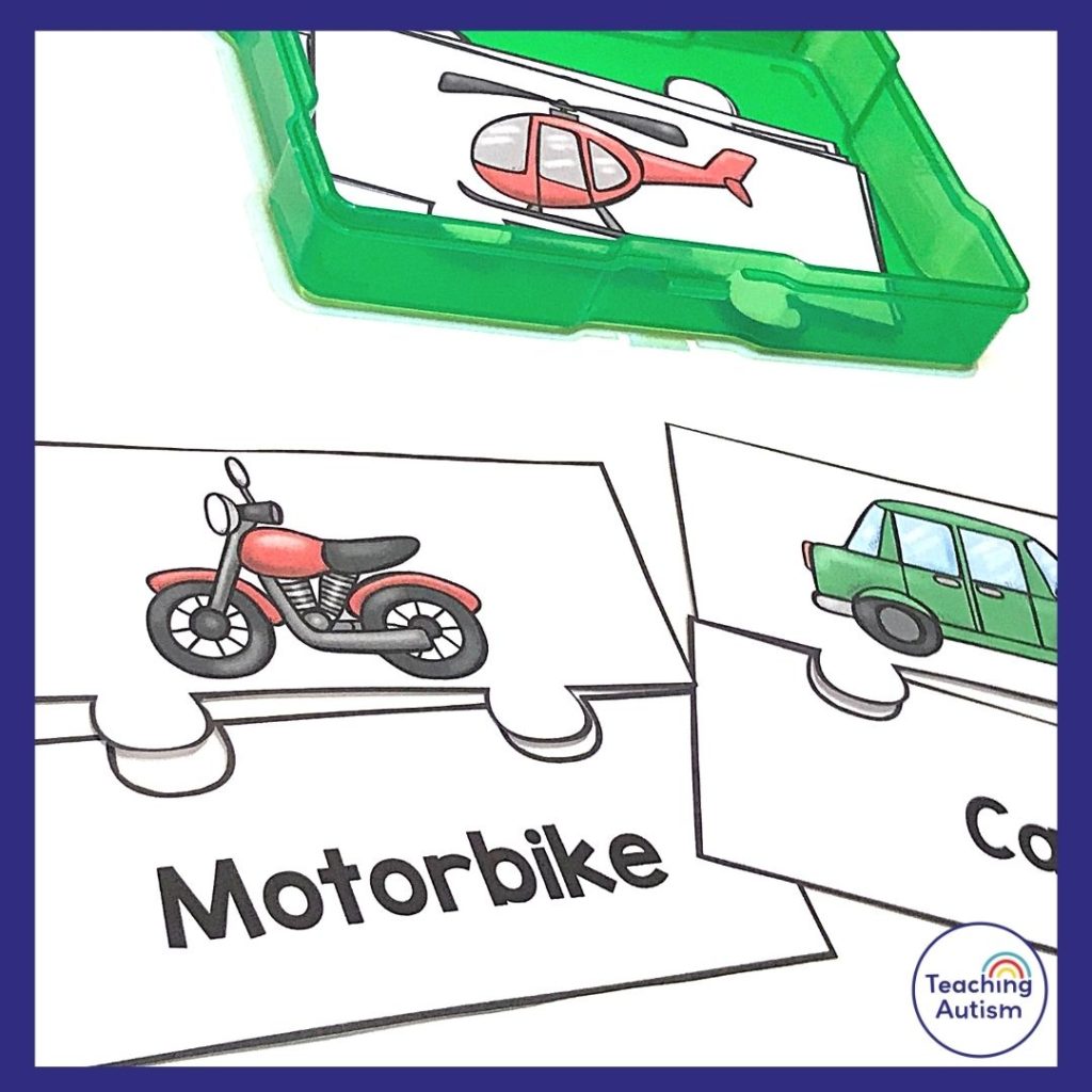 Transportation Word to Picture Matching Activity