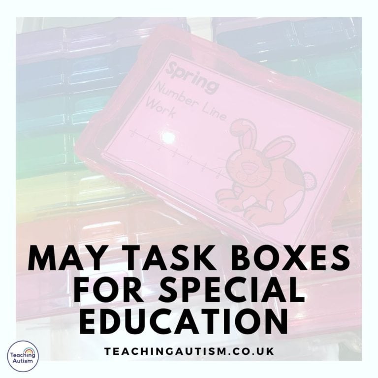 May Task Boxes for Special Education