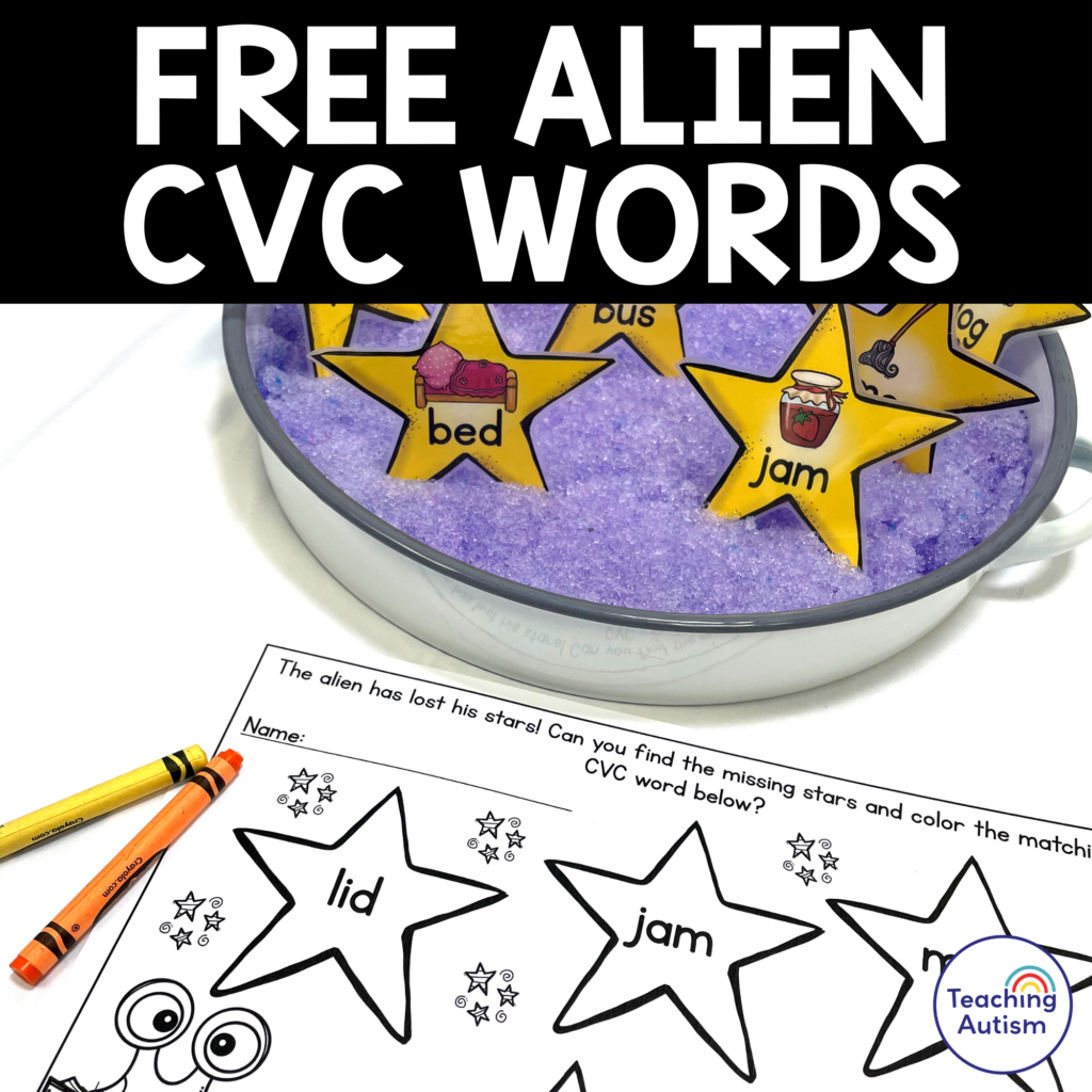 Alien CVC Word Sensory Activity