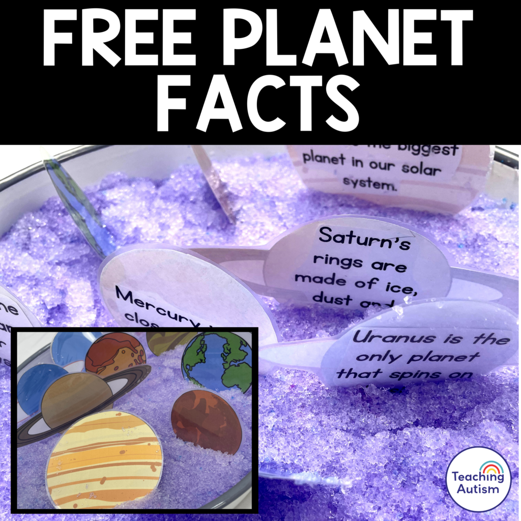 Free Planet Facts Sensory Activity