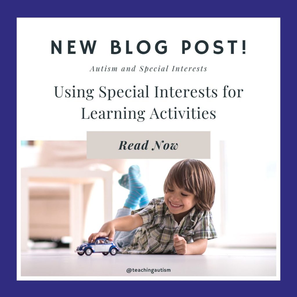 Using Special Interests for Learning Activities