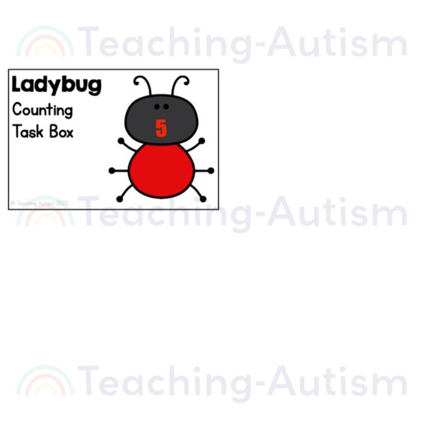 Ladybug Counting Task Box | Bugs and Insects Activities