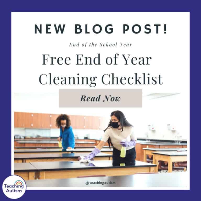 Free End of Year Classroom Cleaning Checklist