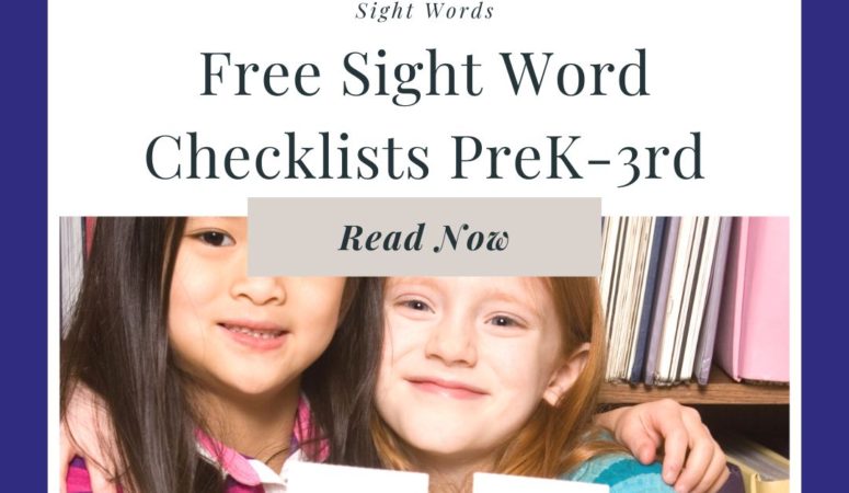 Free Sight Word Checklists