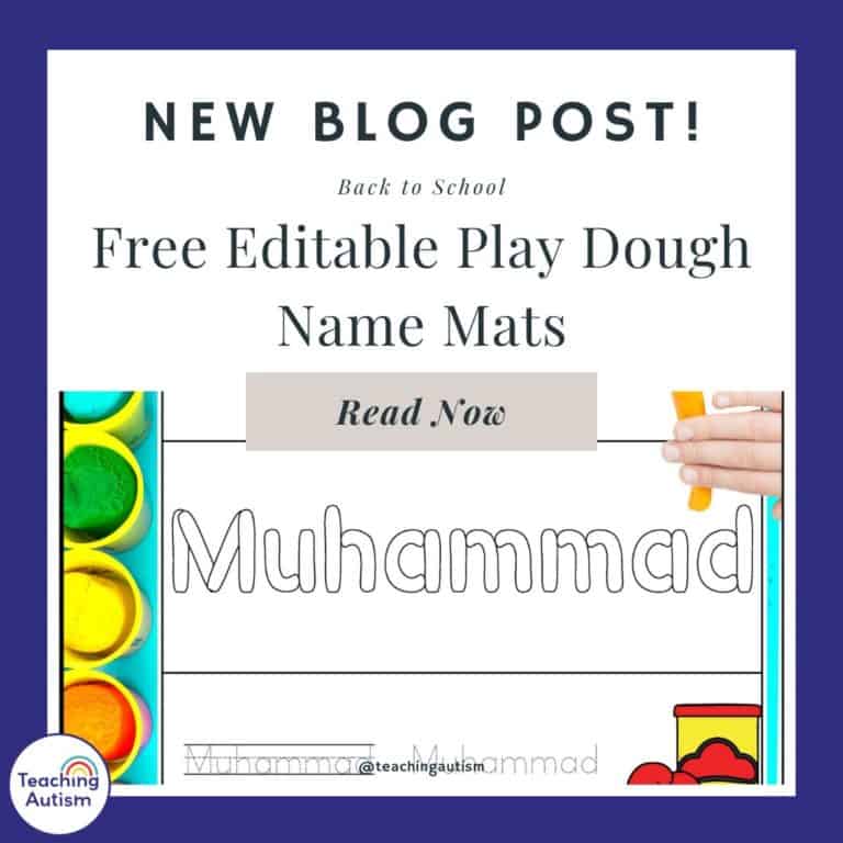 Free Editable Name Play Dough Mats