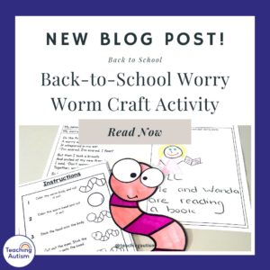 Free Worry Worm Craft
