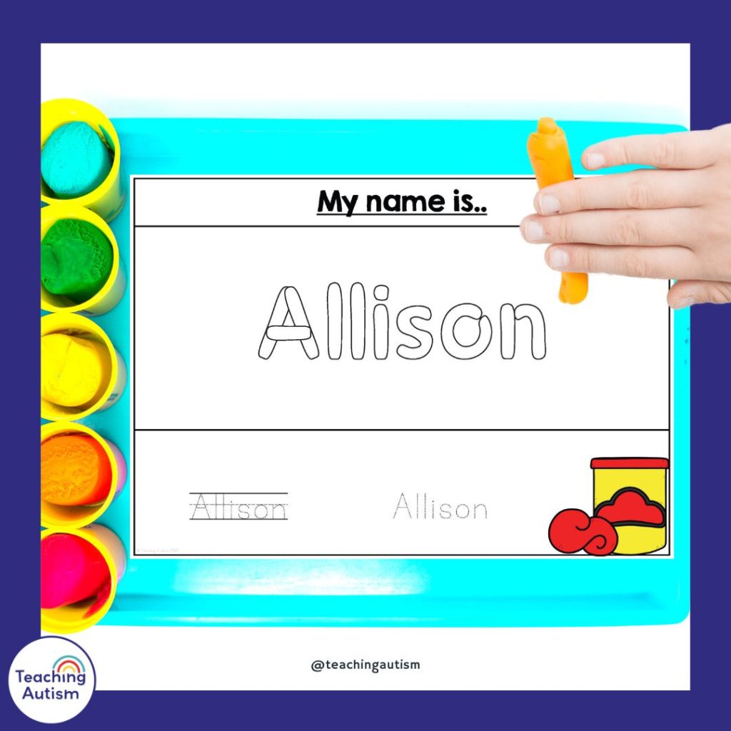 Free Editable Name Play Dough Mats