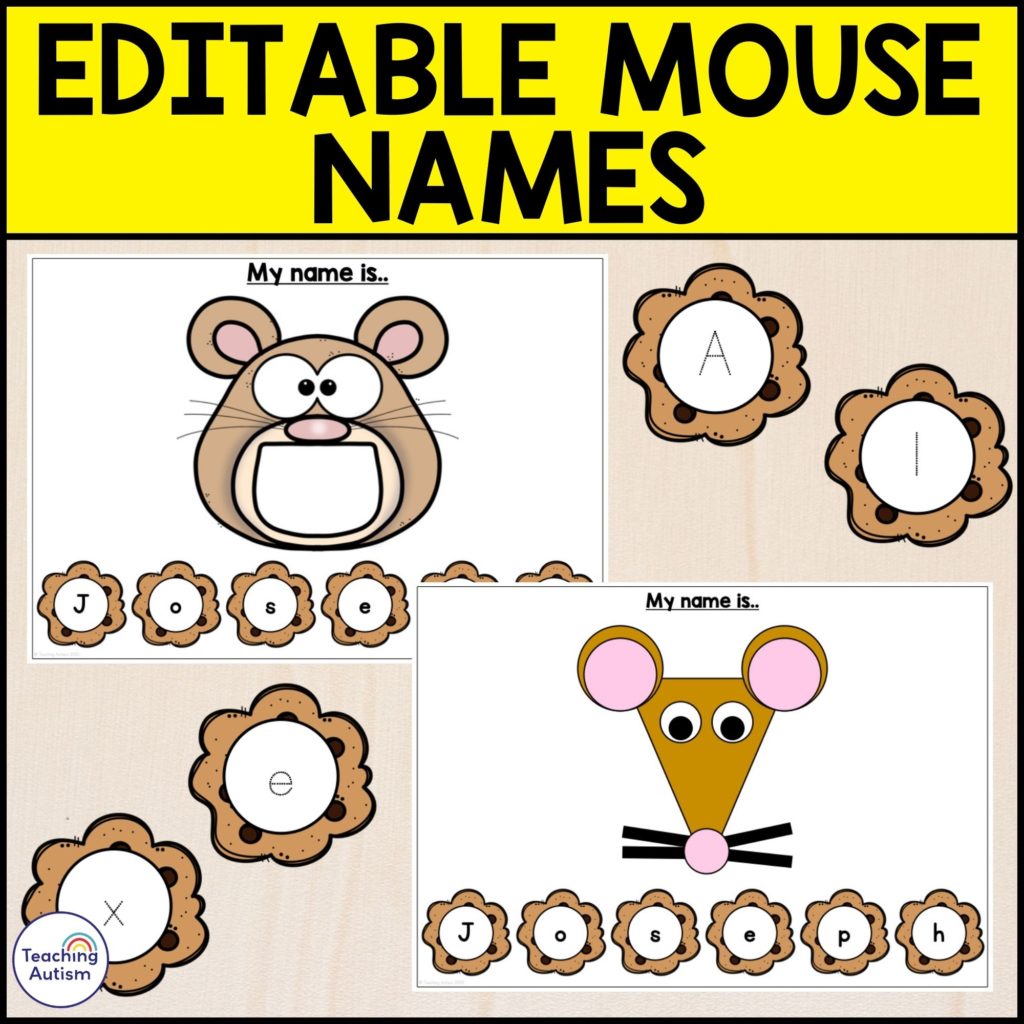 If You Take a Mouse to School Name Spelling Cookies