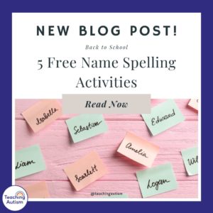 5 Free Name Activities for Kids