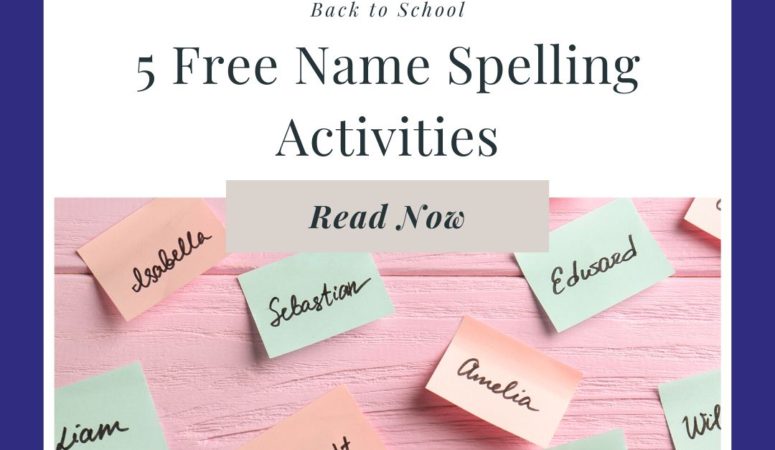 5 Free Name Activities for Kids