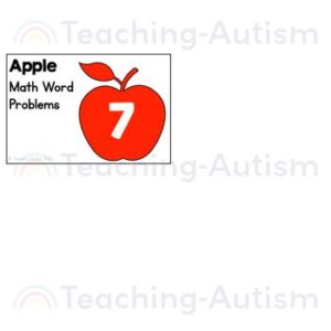 Apple Math Word Problems Task Box