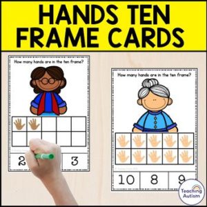 Counting Hands Ten Frame Task Cards
