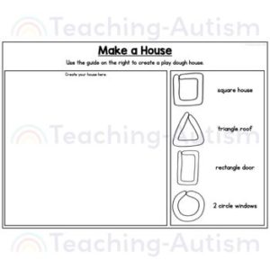 2D House Play Dough Mats