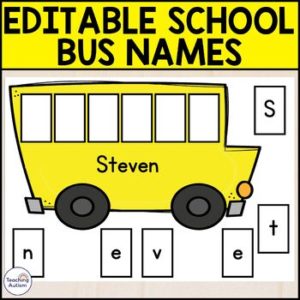 Free Name Spelling School Bus