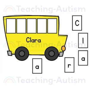 Free Name Spelling School Bus