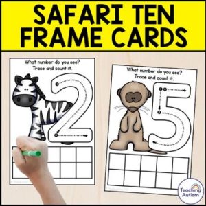 Safari Ten Frame Task Cards