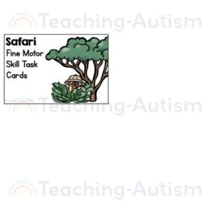 Safari Fine Motor Skill Cards