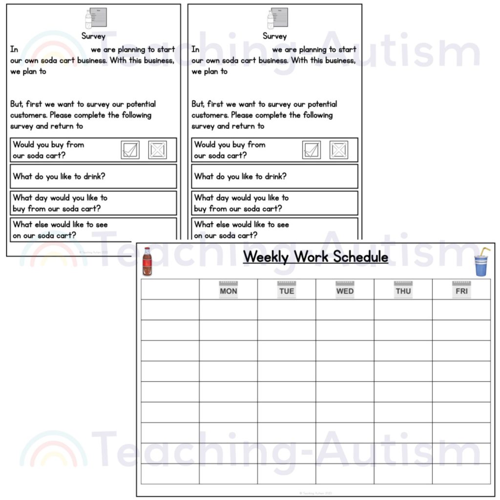 Soda Cart Classroom Business for Special Education