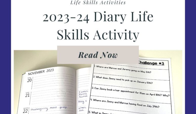 Using a Diary for Life Skills 2023-24
