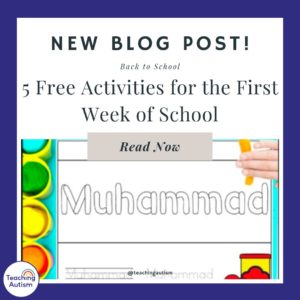 5 Free Activities for the First Week of School