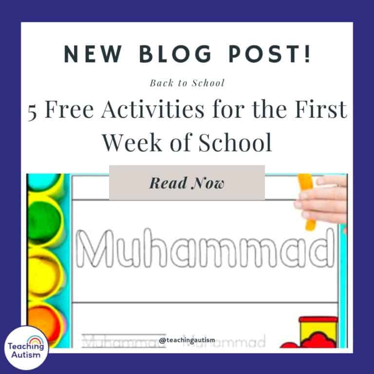 5 Free Activities for the First Week of School