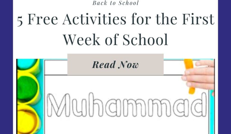 5 Free Activities for the First Week of School