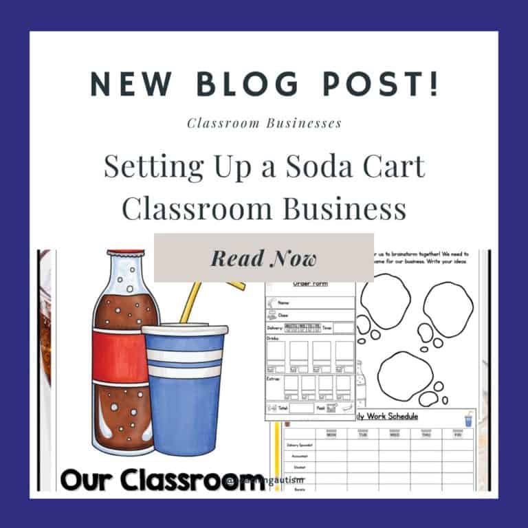 Soda Cart Classroom Business for Special Education