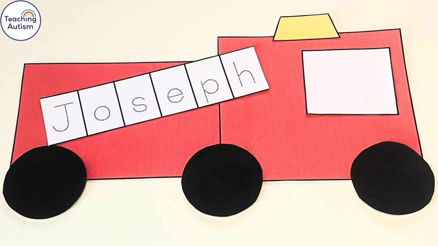 Free Fire Truck Name Craft - Teaching Autism