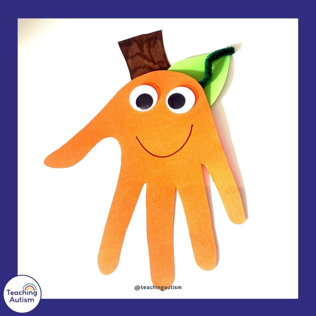 Pumpkin Handprint Craft for Kids