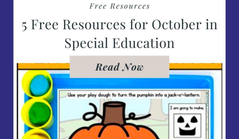 5 Free Resources for October for Special Education