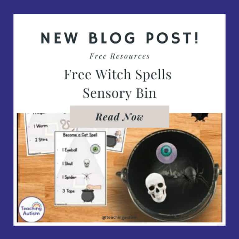 Free Witch Spells Sensory Bin