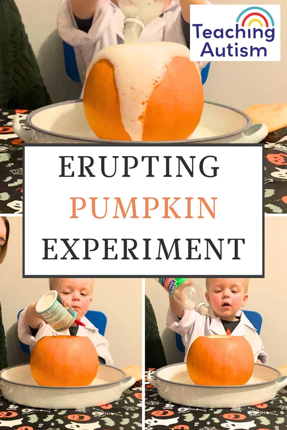 Erupting Pumpkin Science Experiment for Kids - Teaching Autism