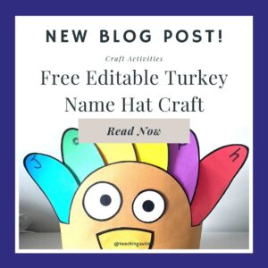 Free Turkey Hat Name Craft