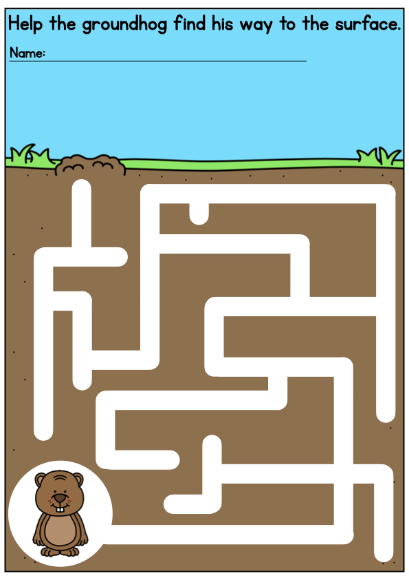 Free Groundhog Day Worksheet Maze