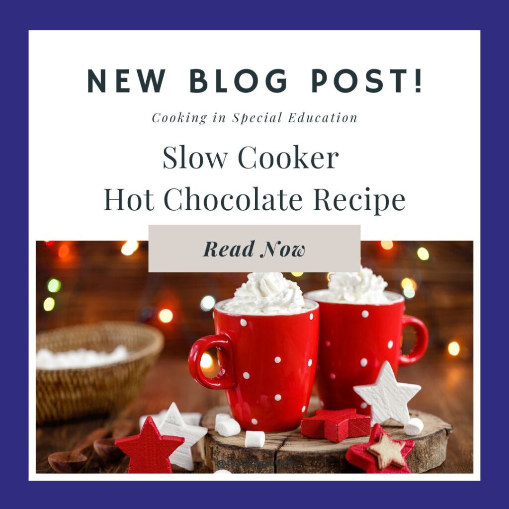 Slow Cooker Hot Chocolate Visual Christmas Recipe - Teaching Autism