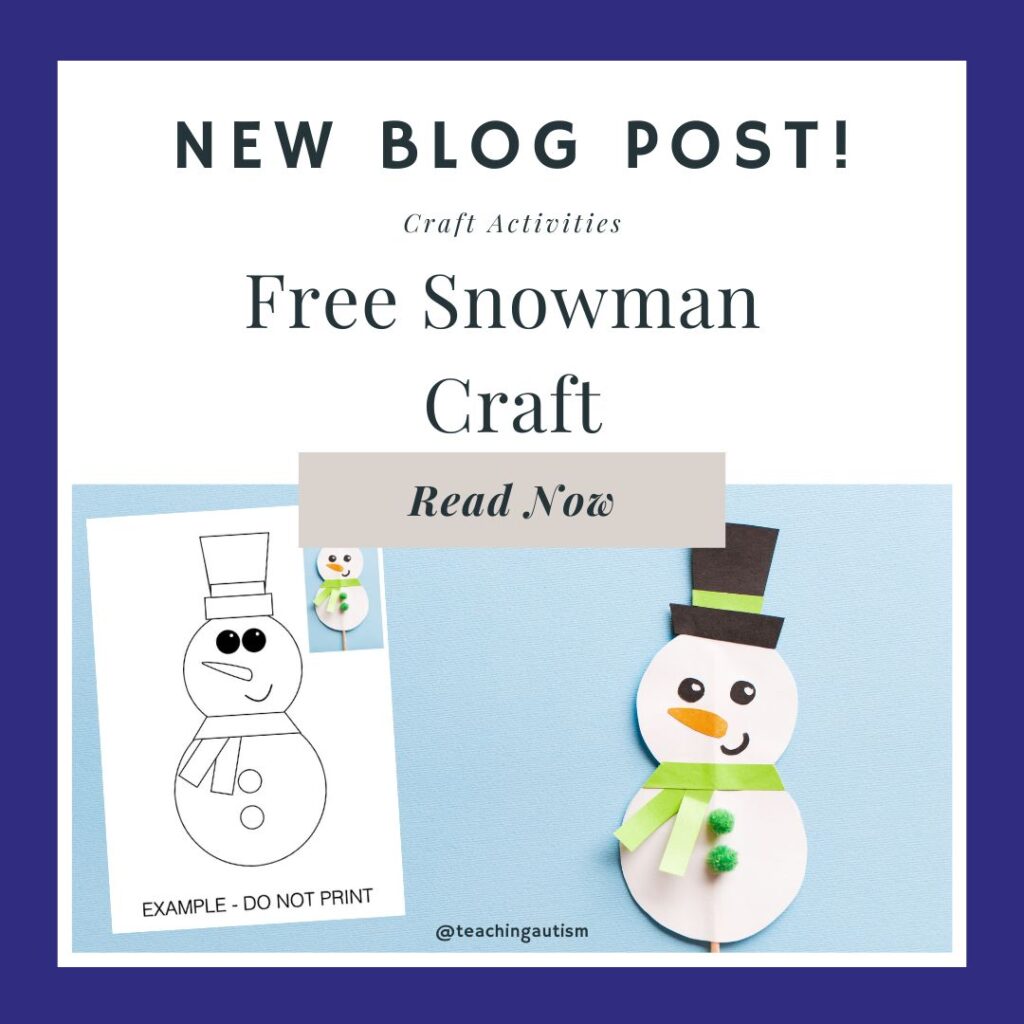 Free Snowman Craft for Kids