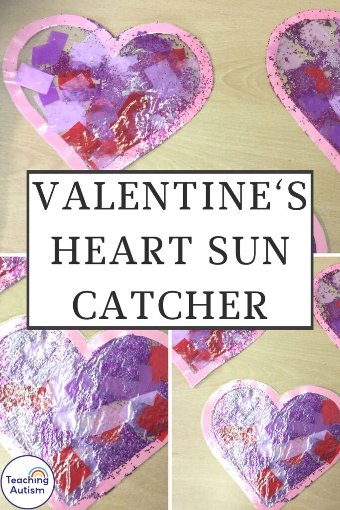 Heart Sun Catcher Craft for Valentine's Day