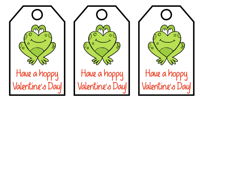 Have a hoppy Valentine's Day kids valentine gift label