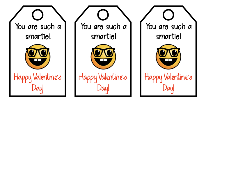 You are such a smartie valentine gift tag