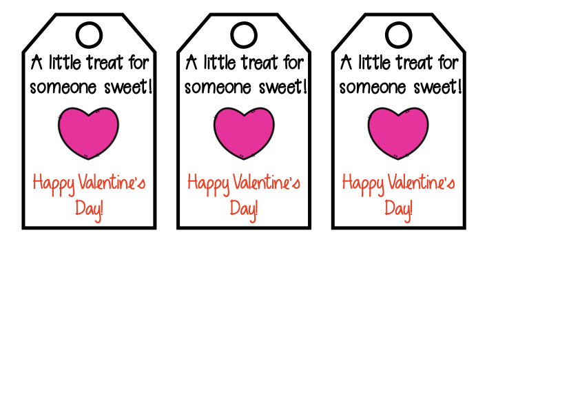 a little treat for someone sweet valentine kids gift label
