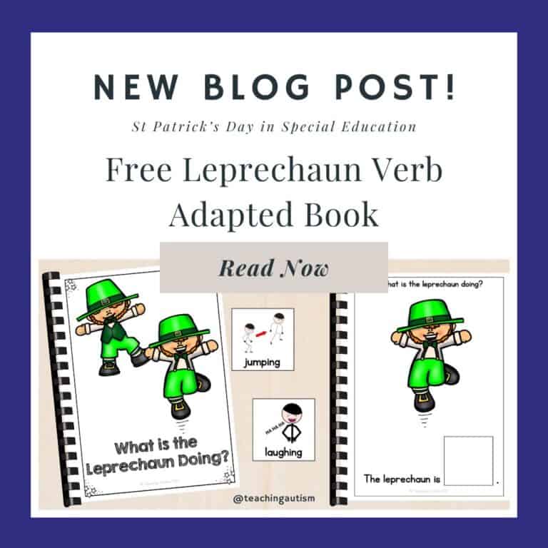 Free St Patrick's Day Adapted Book for Special Education