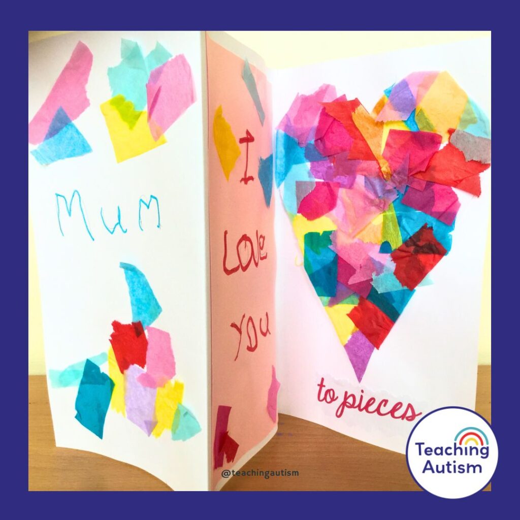 I Love You to Pieces Mother's Day Card Craft
