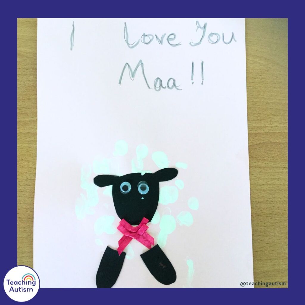 I Love You Maa Mother's Day Craft for Kids