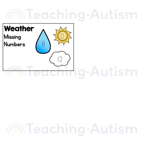 Weather Missing Numbers Task Cards