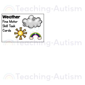 Weather Fine Motor Skill Task Cards