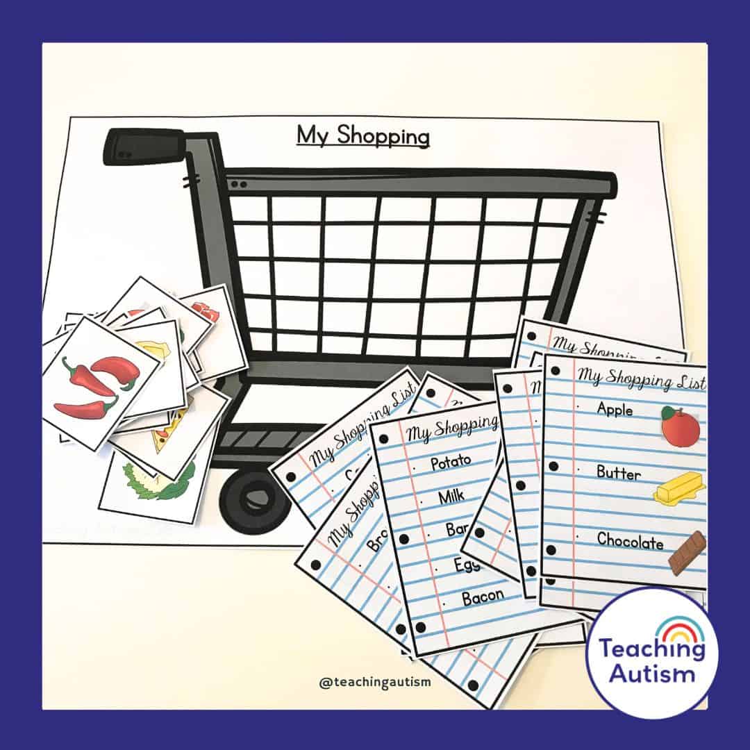 Shopping Activity for Speech Therapy - Teaching Autism